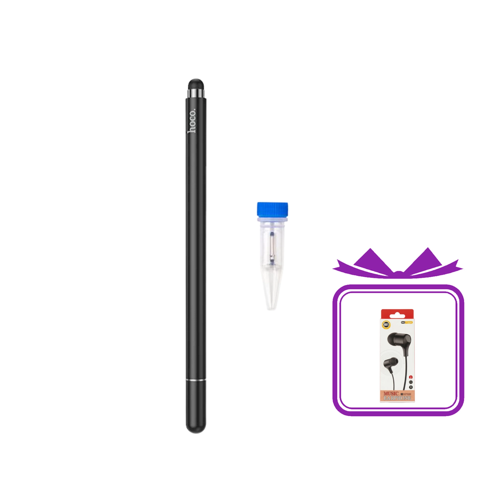 Stilus Hoco Pencil GM103 Black və hədiyyə qulaqcıq