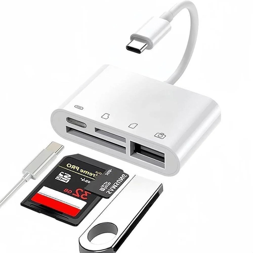 Kart oxuyucusu SD, microSD, TF və USB 3.0 kartları üçün Moxom MX-AX51 Type-C