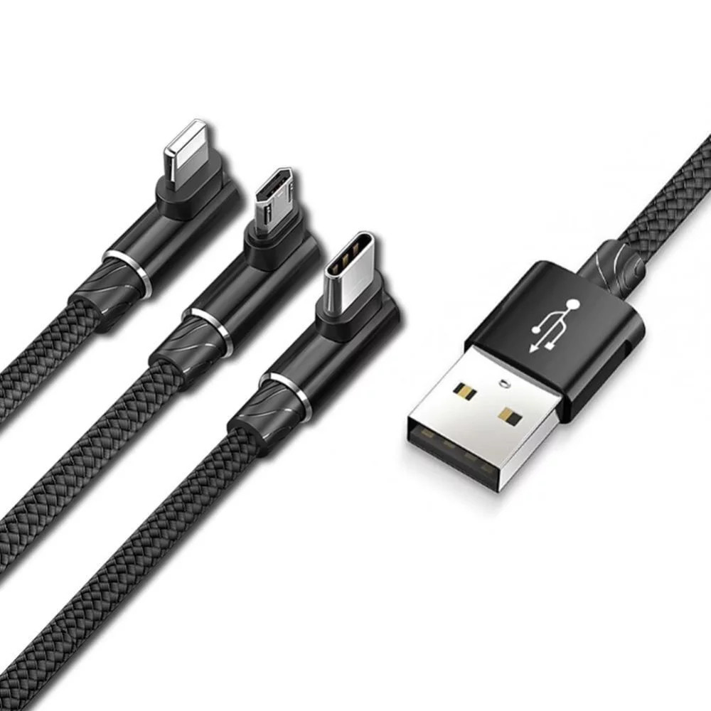 Baseus MVP Series 3 in 1 Mobile Game Cable 120 cm 3.5A kabel şnur 3-ü 1-də
