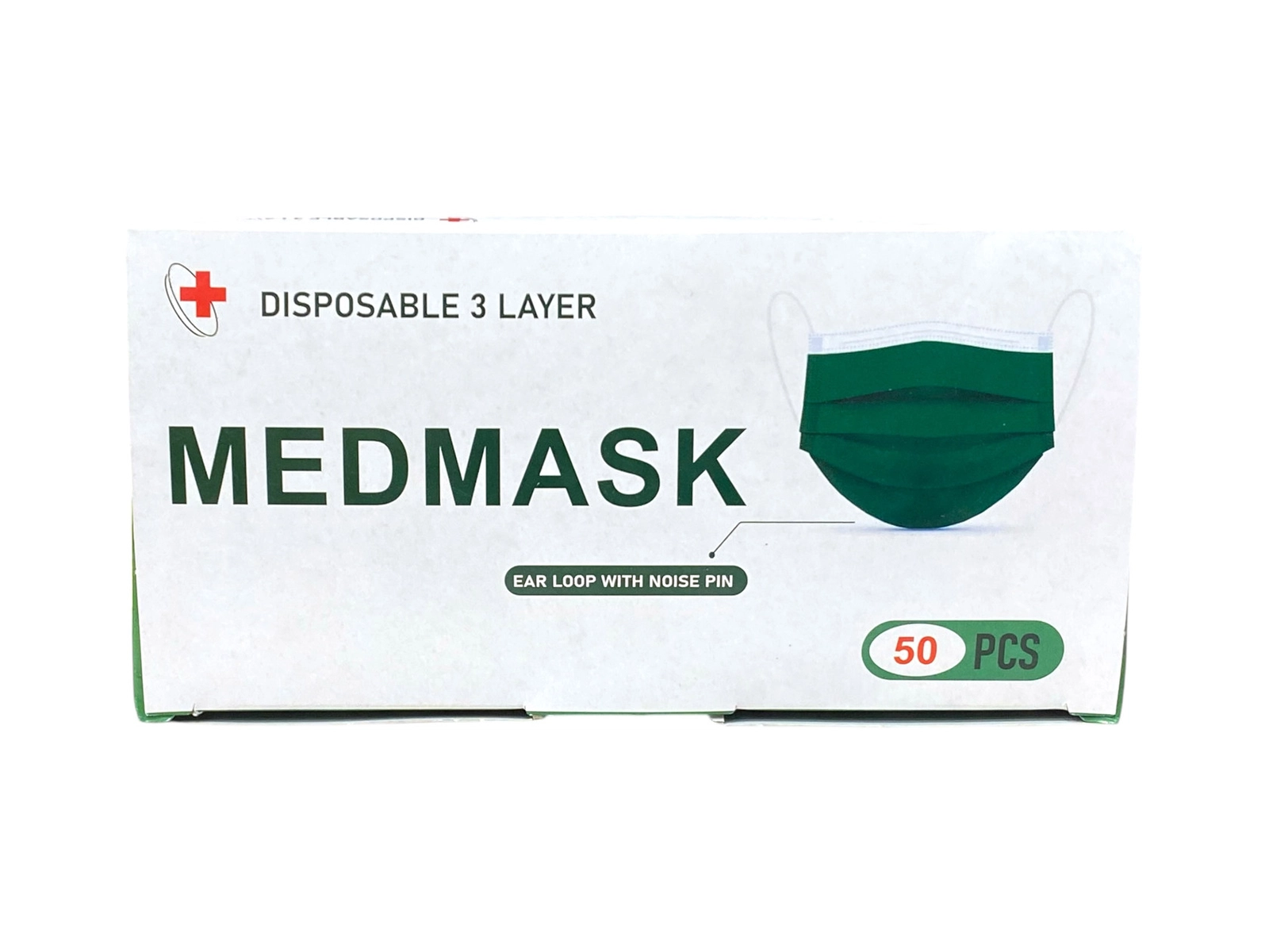 Tibbi maska dəsti MedMask, 3 qatlı, birdəfəlik, 50 əd