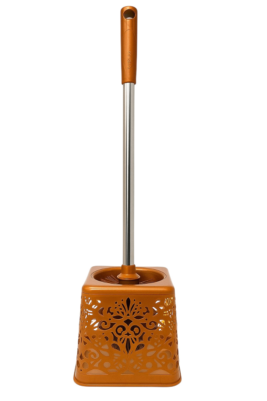 Unitaz üçün fırça nh_2asgroop, plastik/metal, qızılı, 48x17 sm