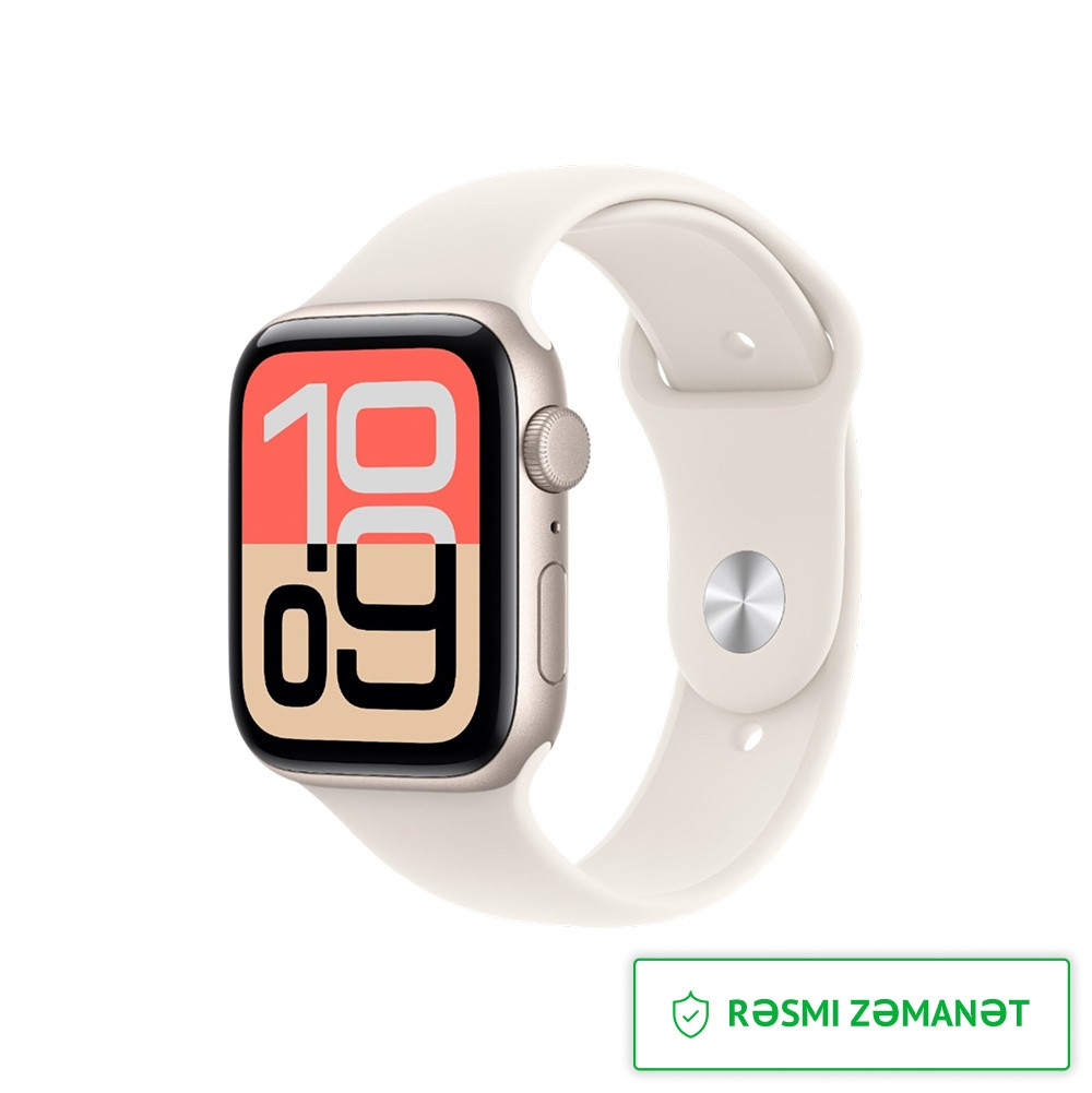 Ağıllı saat Apple Watch SE 3 GPS 40mm Starlight with Starlight Sport Band - S/M (Rəsmi zəmanət)