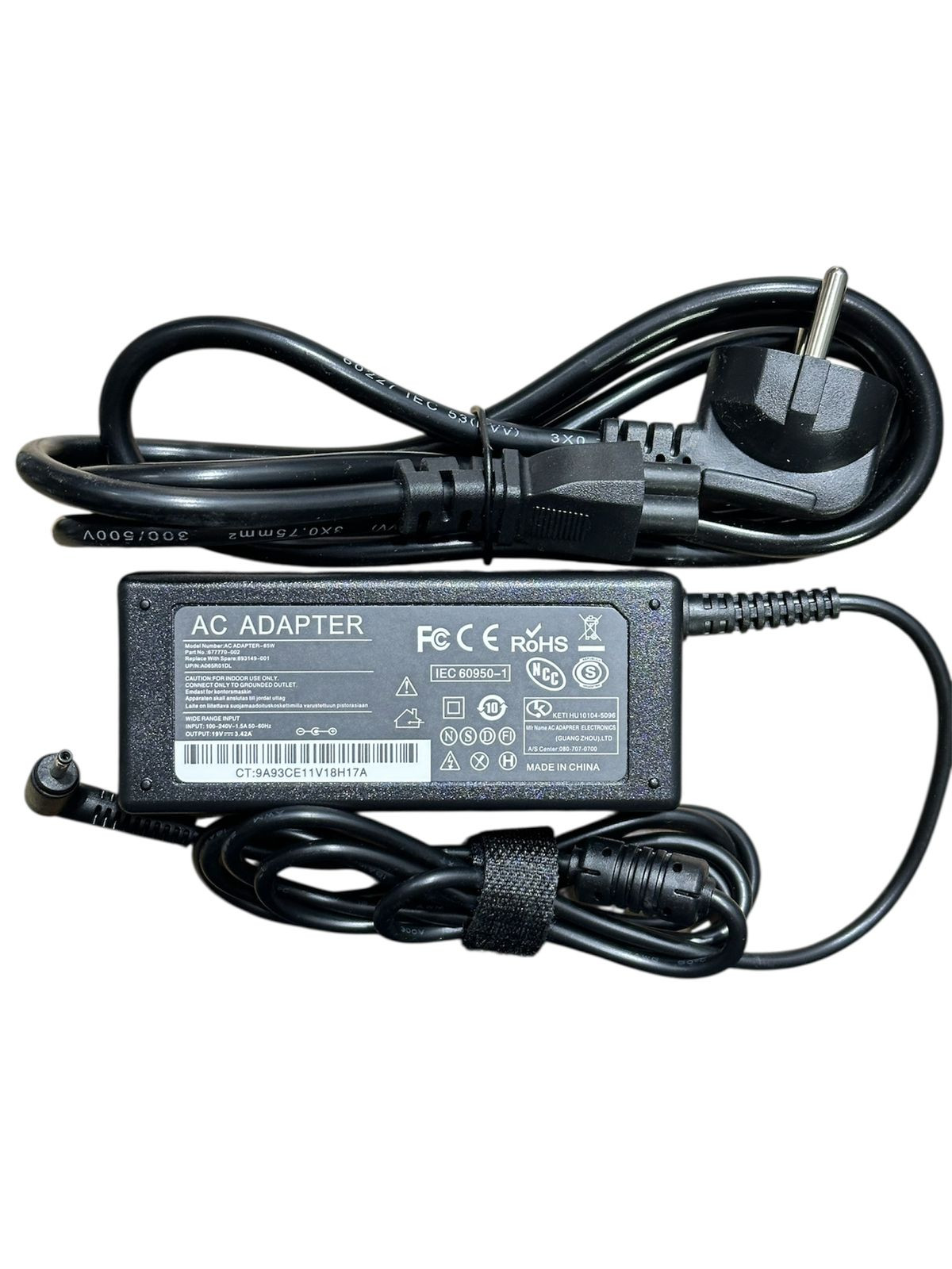 Noutbuk üçün adapter Output: 19V3 42A DC Size: 3. 0x1.1 mm