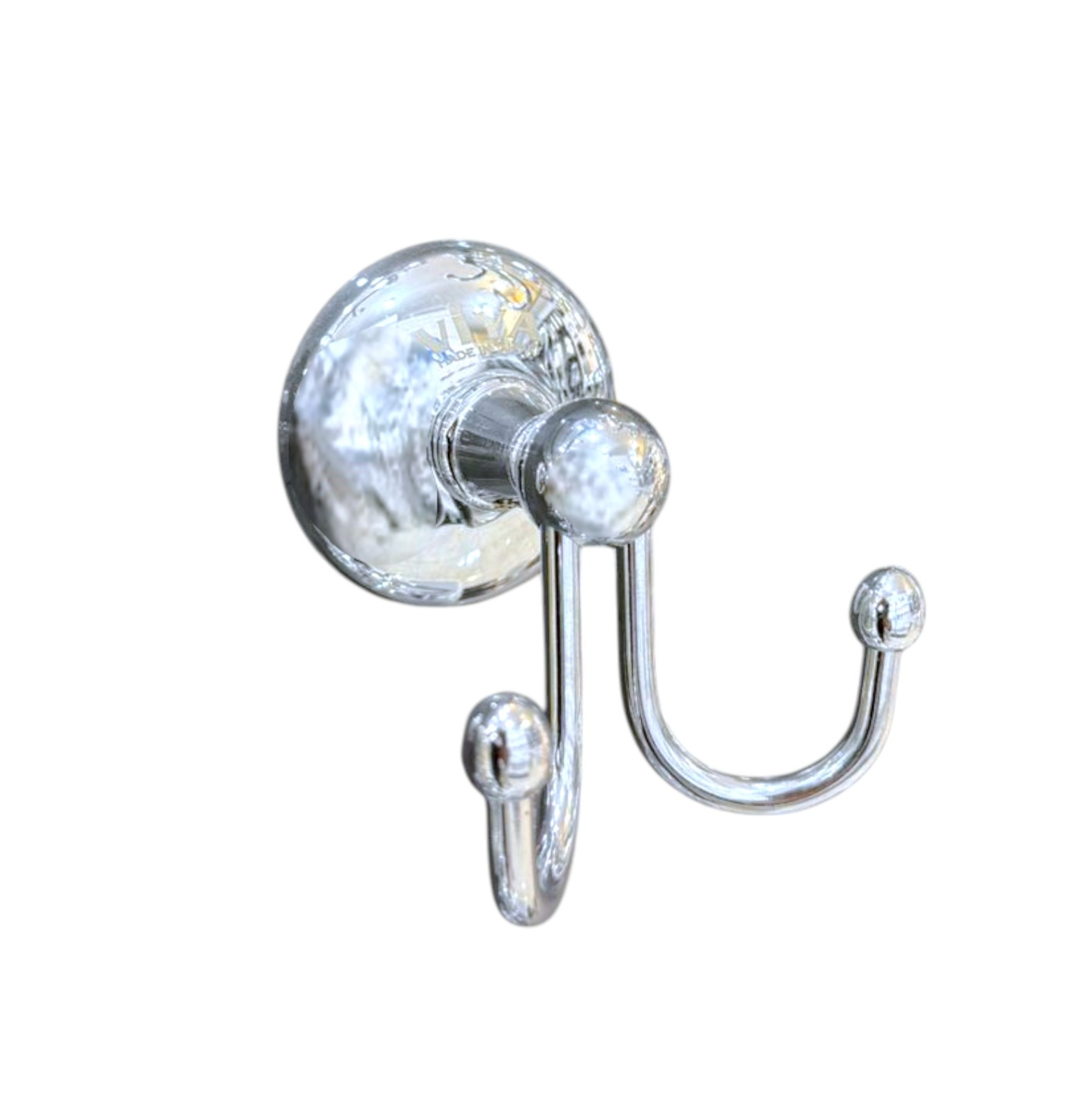 Hamam otağı üçün qarmaqlar Viya Banyo H-007, paslanmayan polad, gümüşü, 2 əd