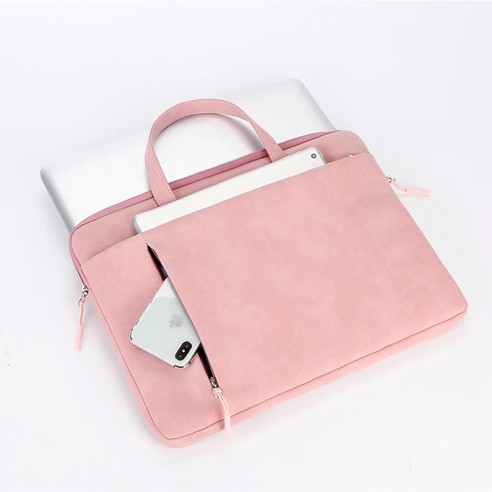 Sukeçirməz Laptop Notbuk çantası 15.6 inch pink
