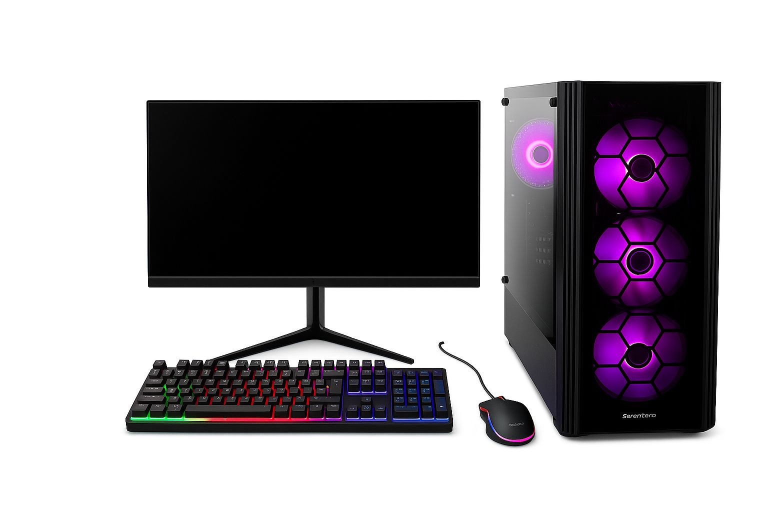 PC iIntel Core i5 / RX 570 / 16GB RAM / 500GB SSD / 24” monitor / RGB klaviatura