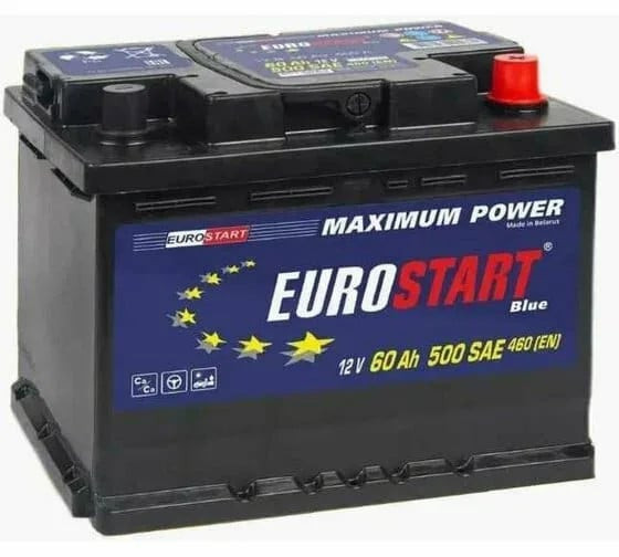 Avtomobil akkumulyatoru Eurostart Blue 60As 500A R+ (Erst0101)