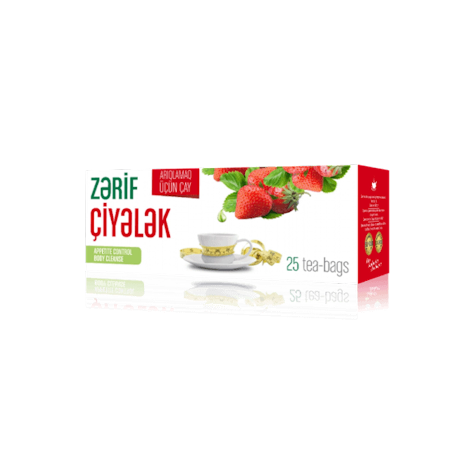 Paketləşdirilmiş çay Zərif çiyələk ilə, 25 ədəd