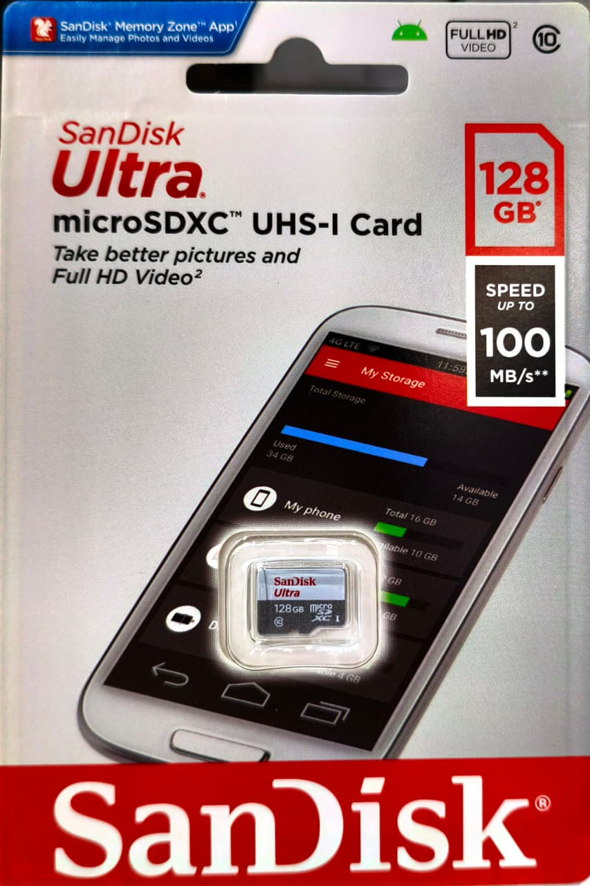 Yaddaş kartı Sandisk Ultra 128GB microSDXC
