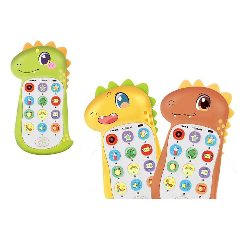 Uşaqlar üçün musiqili telefon Dinozavr formalı Dİ3344, plastik, rəngarəng, 3+ yaş, Piramida10585 - SportMall-660