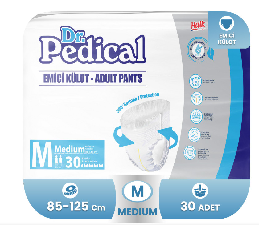 Böyüklər üçün tuman-bezlər Dr. Pedical Emici Külot Medium, 30 əd