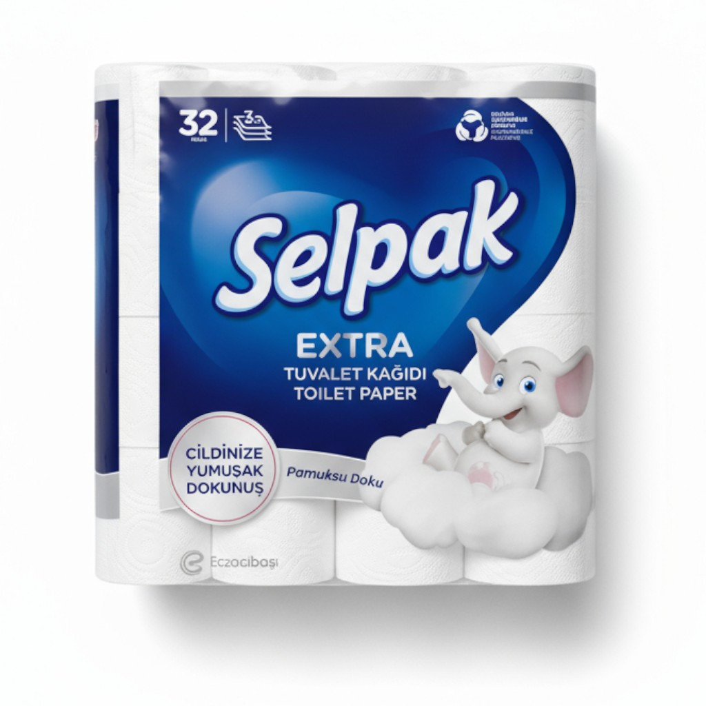 Tualet kağızı Selpak Extra, 3 qat, 32 rulon