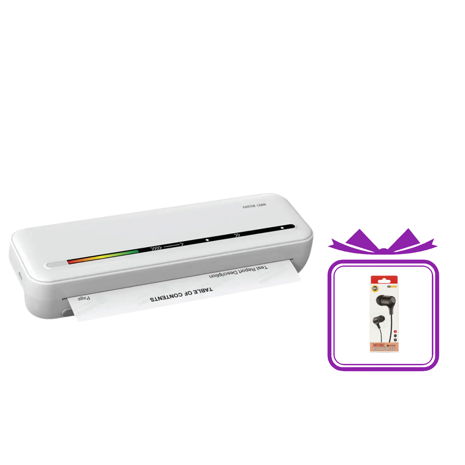 Çek printeri Green Lion Portable Thermal Printer + Qulaqlıq T324 hədiyyə