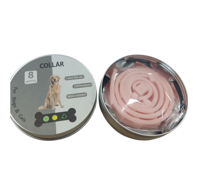 İtlər üçün birə əleyhinə boğazlıq C-008, açıq çəhrayı, plastik