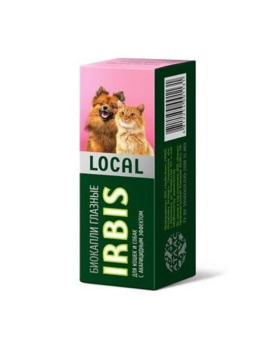 İtlər və pişiklər üçün göz damcıları Irbis Local, antibakterial, 15 ml