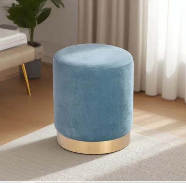 Pufik Elegant Wood ZARR559, yumru, firuzəyi, 35x41 sm
