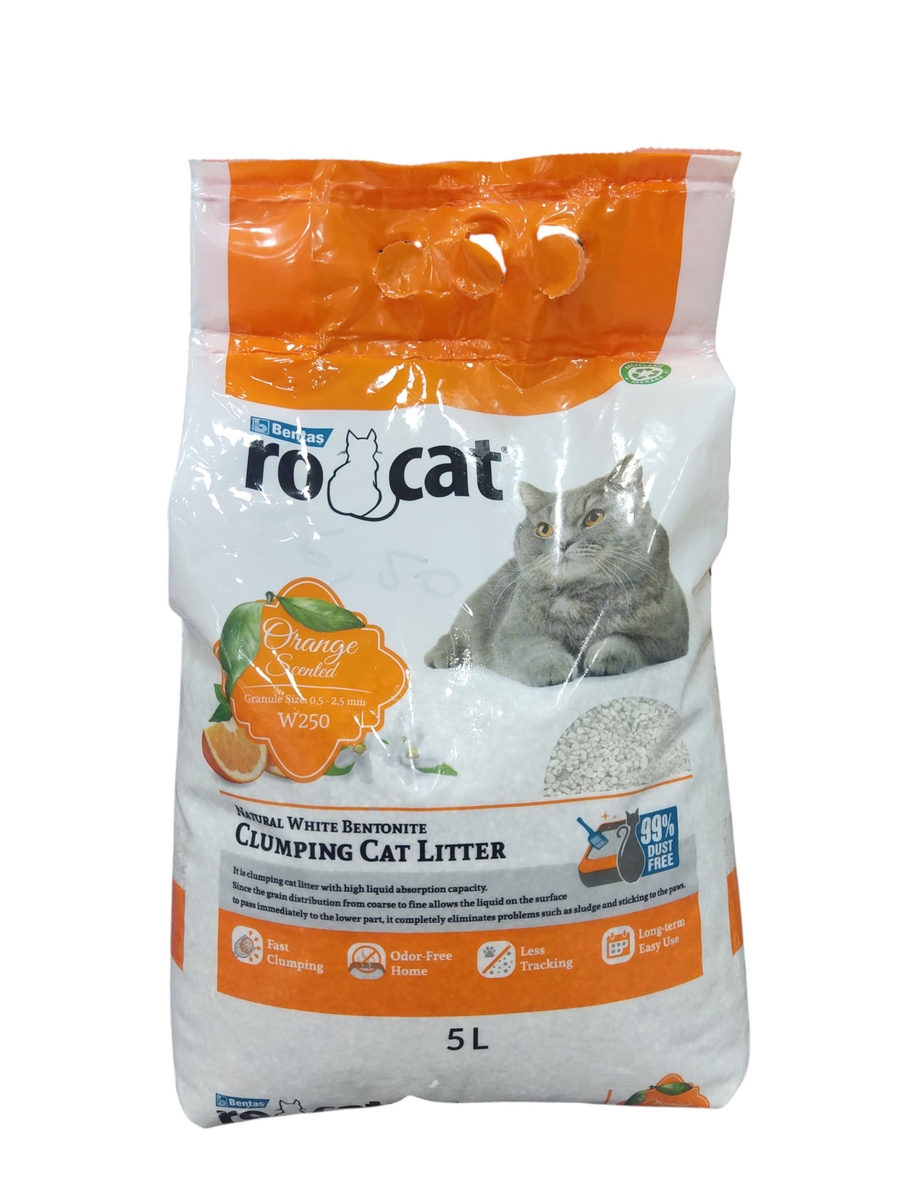 Pişik tualeti üçün qum Ro Cat Orange 5 l