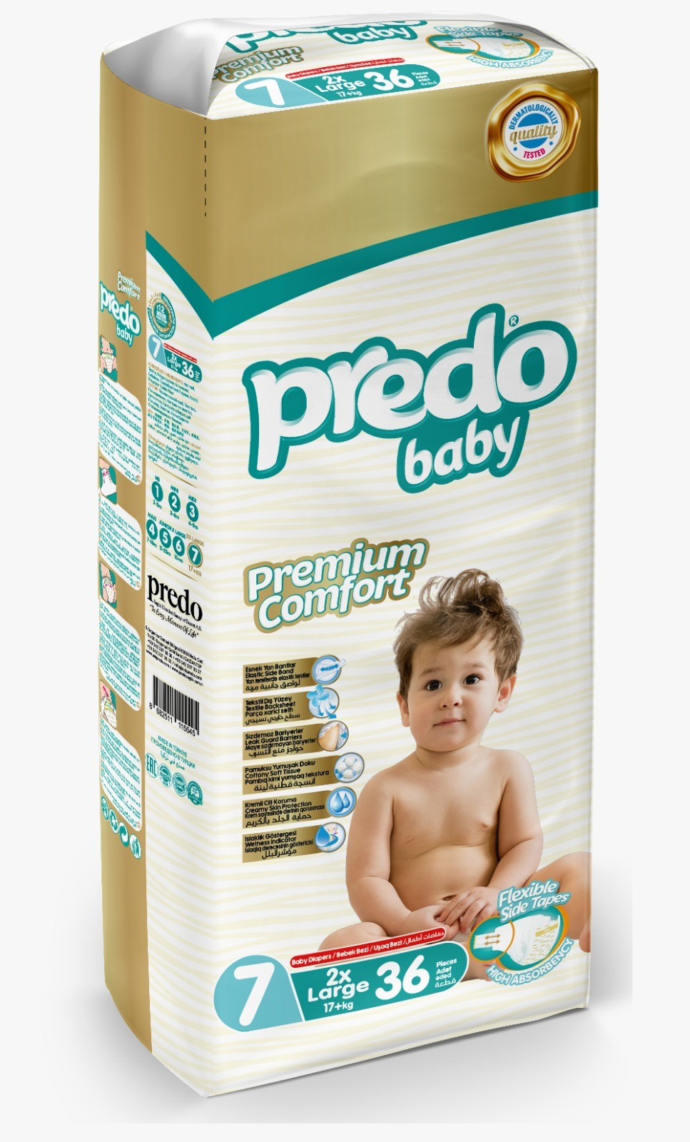 Uşaq bezləri Predo Baby Jumbo N7 36 ədəd 17 kg