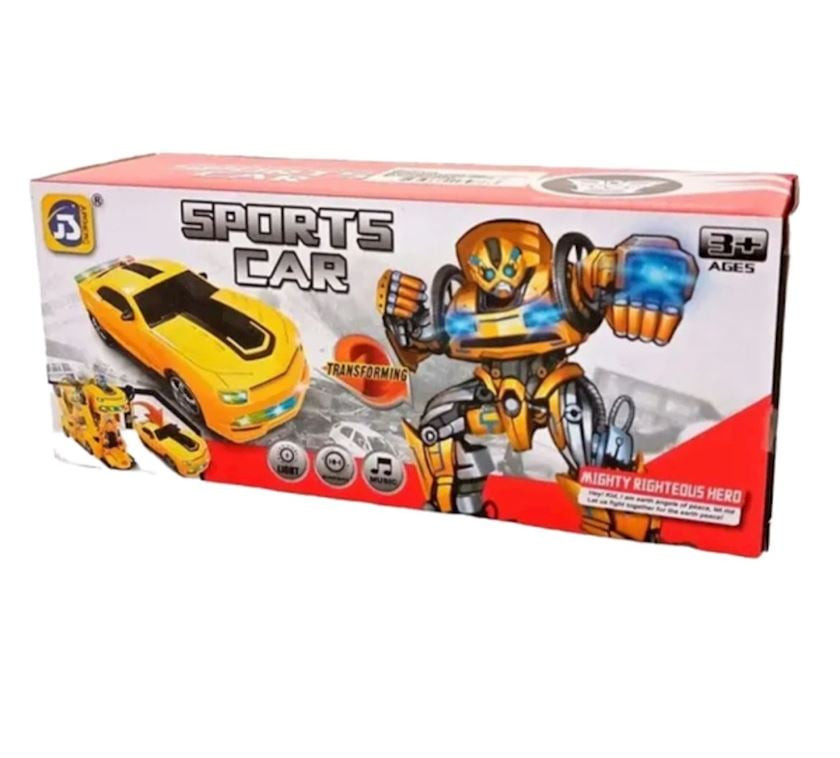 Robot-transformer ZY313261 10500, plastik, sarı, 3+ yaş