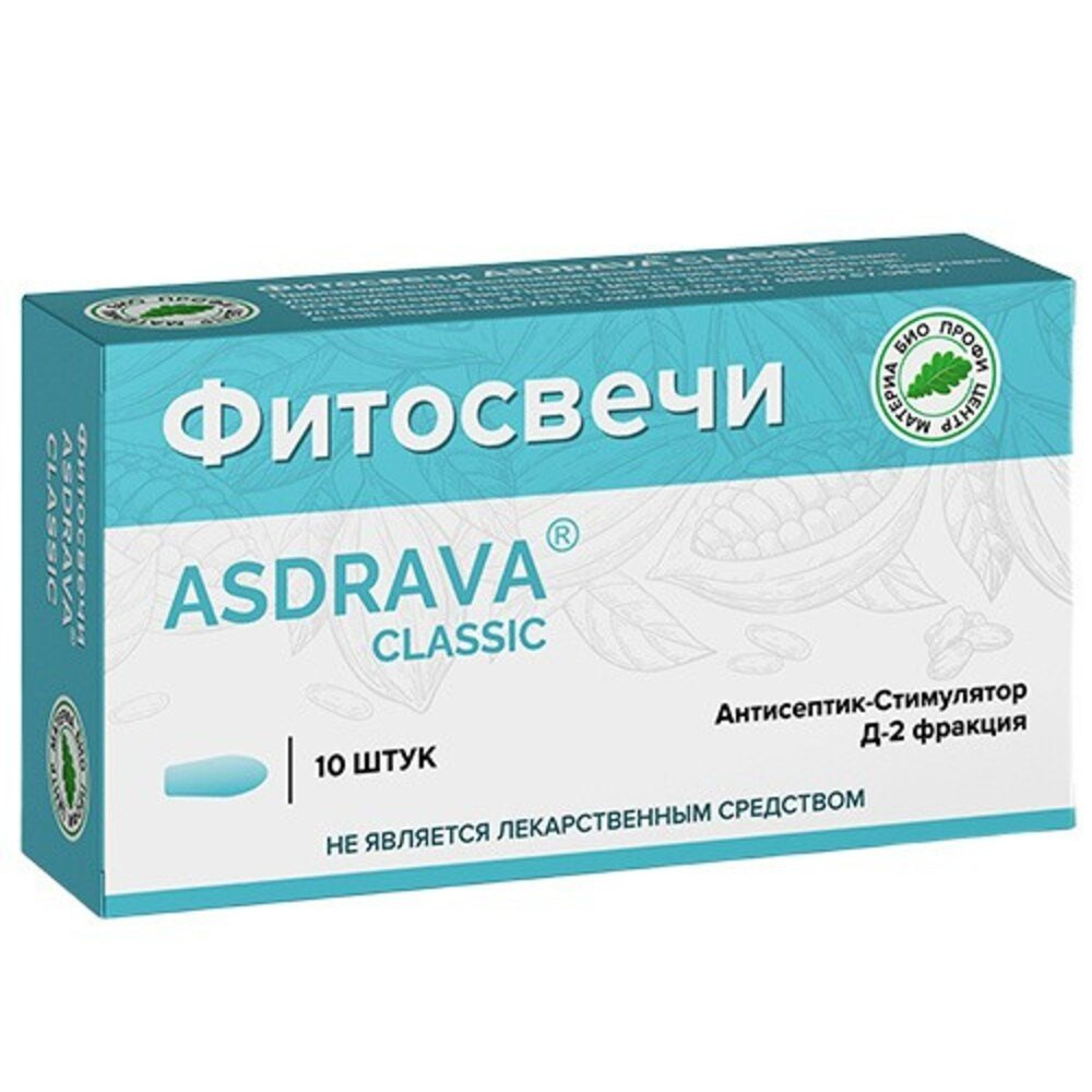 Fito şamları Asdrava antiseptik-stimullaşdırıcı D2 Fraksiyası, 10 əd