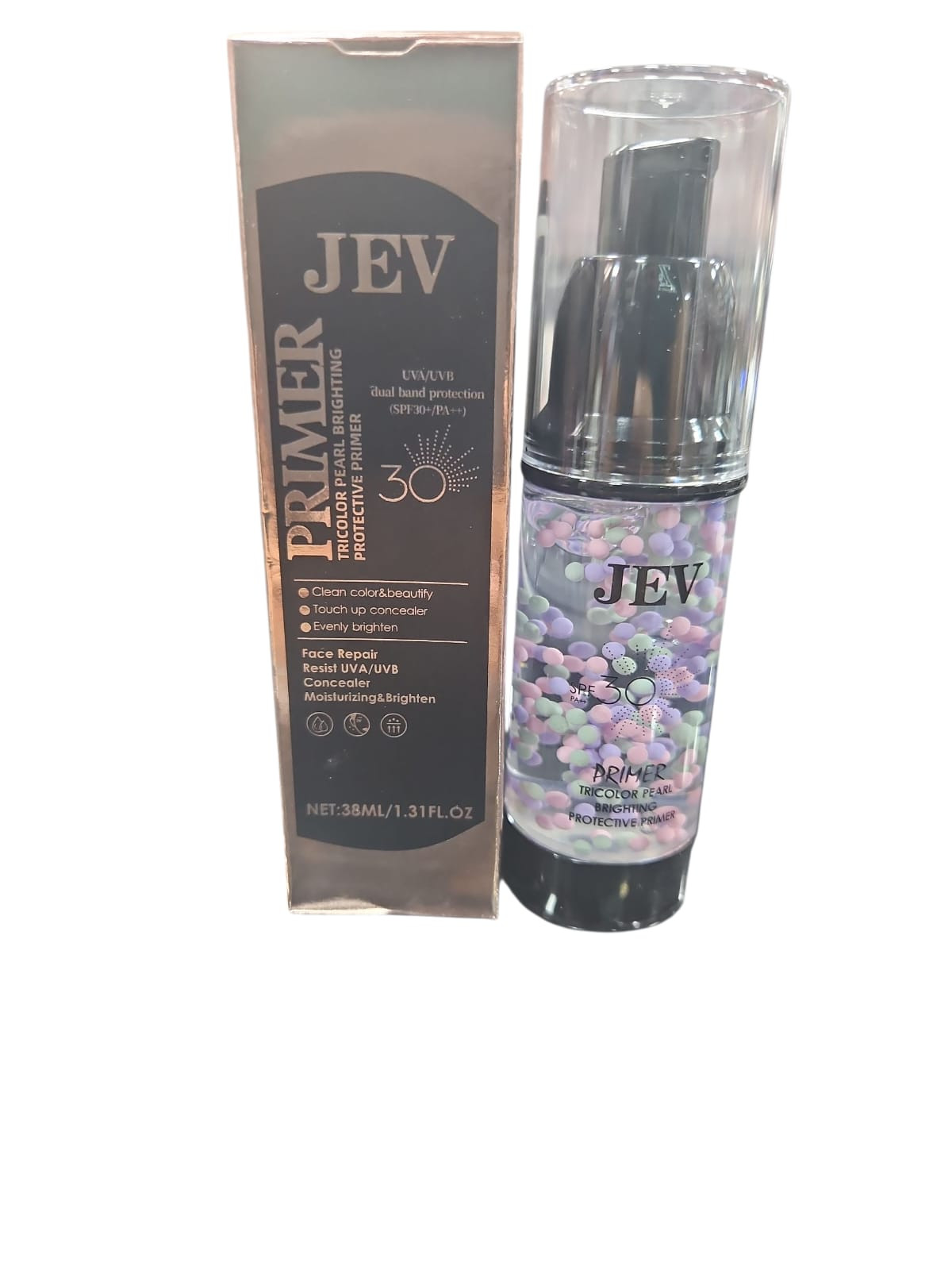 Makiyaj üçün praymer JEV Tricolor Pearl Brighten SPF 30, 38 ml