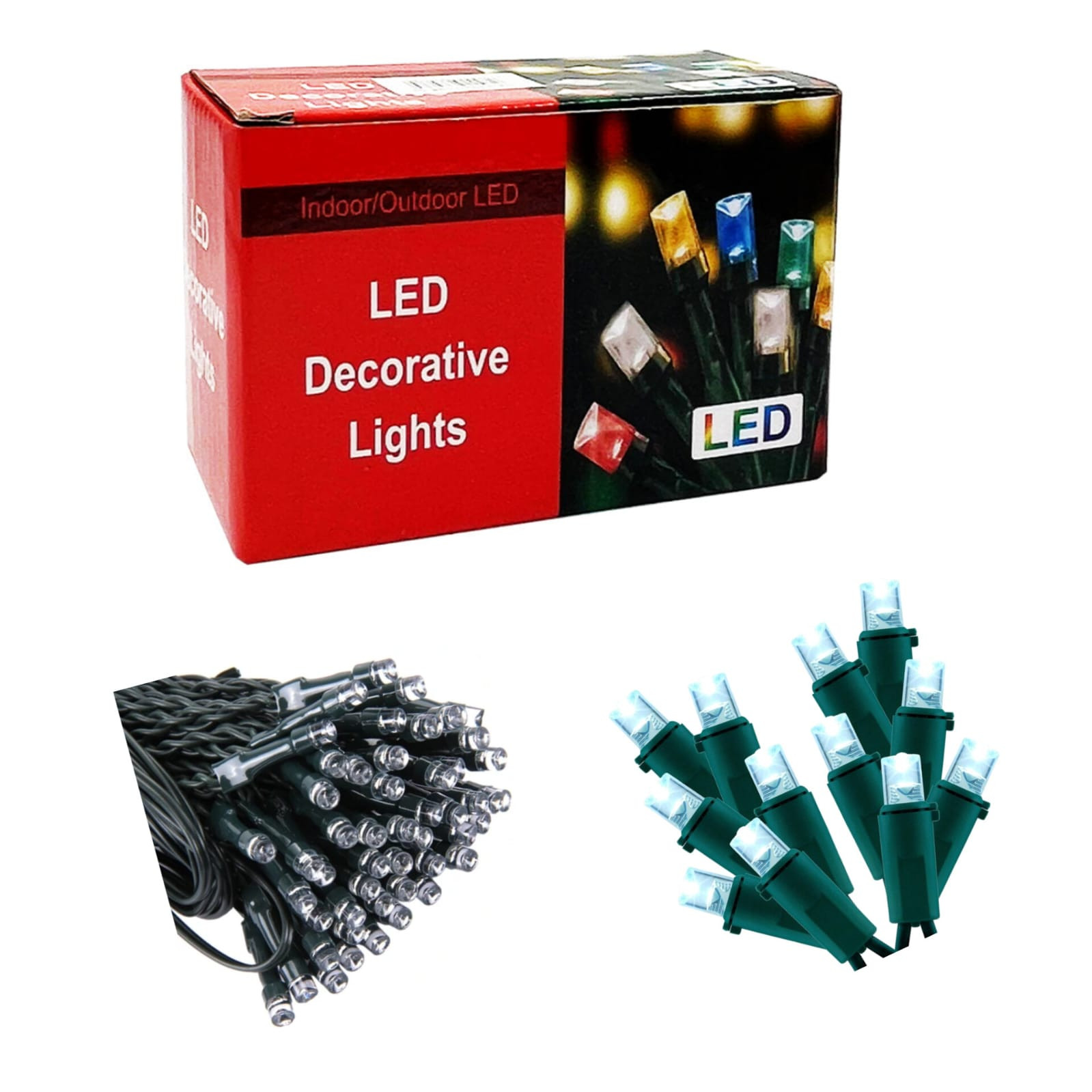 LED çələng İ20256392-2, qara/ağ, 10 m