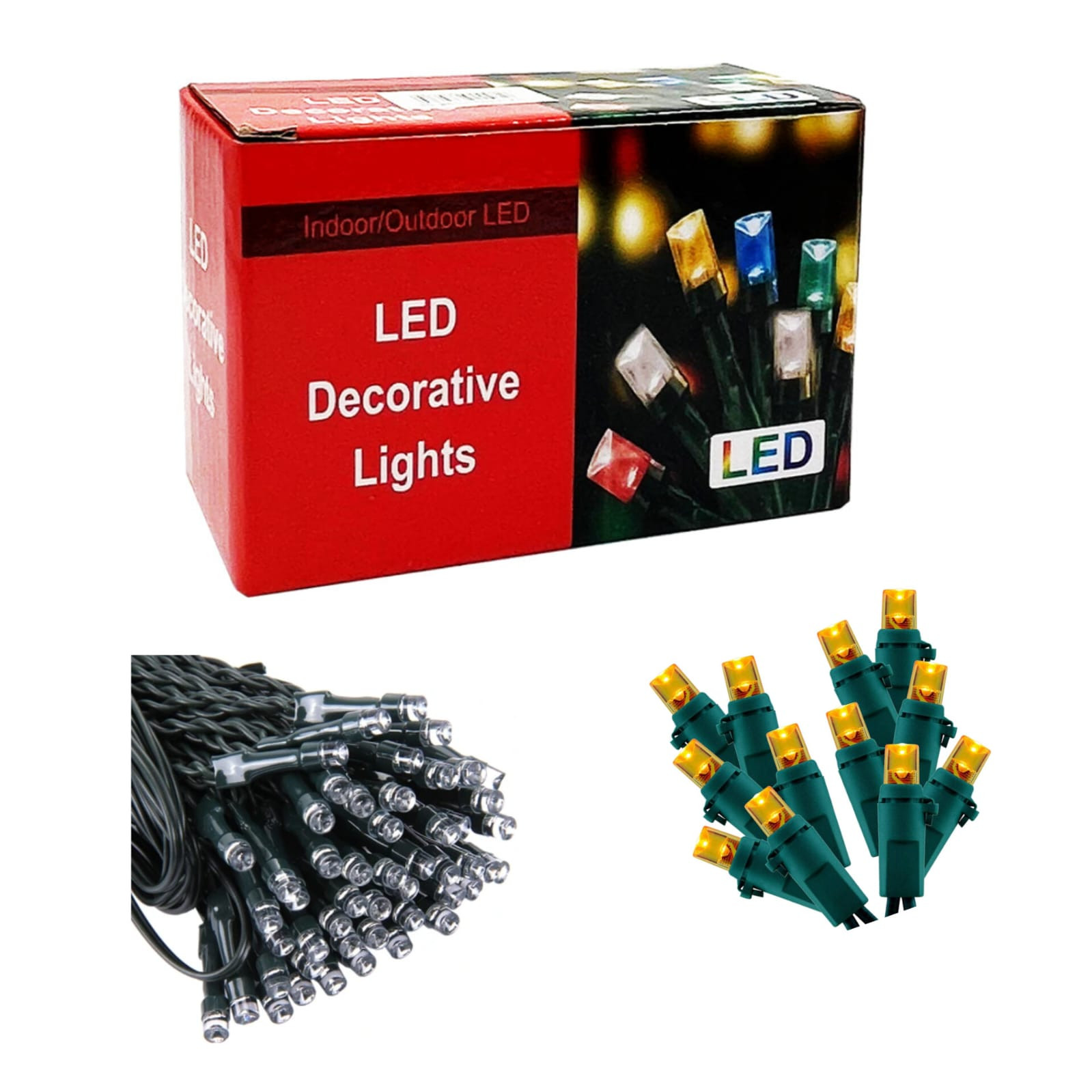 LED çələng L20252024-19, sarı, 30 m