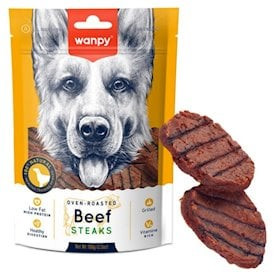 İtlər üçün məzə Wanpy Beef Steaks 100 q