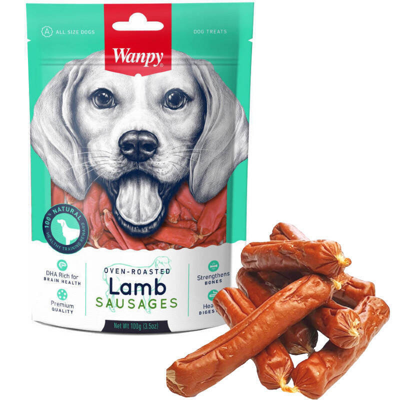İtlər üçün məzə Wanpy Lamb Sausages 100 q