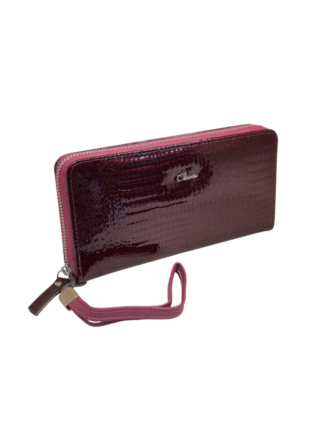 Qadınlar üçün süni dəri pul kisəsi, bordo - Classic_Y15091_Bordo