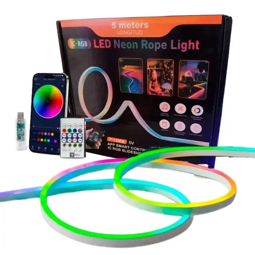 Ağıllı neon şnur LED Neon Rope Light, 5 m
