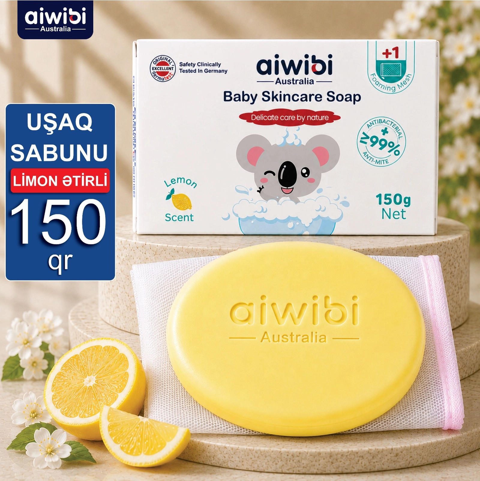 Uşaq üçün sabun Aiwibi Premium Limon 150 q