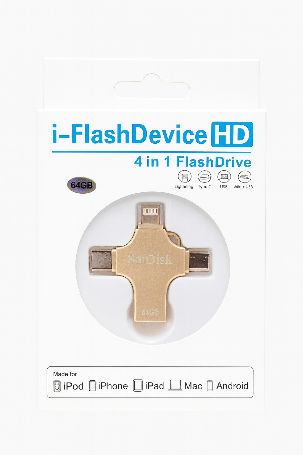 Fləş kart I-Flashdevice 4-in-1 64 GB