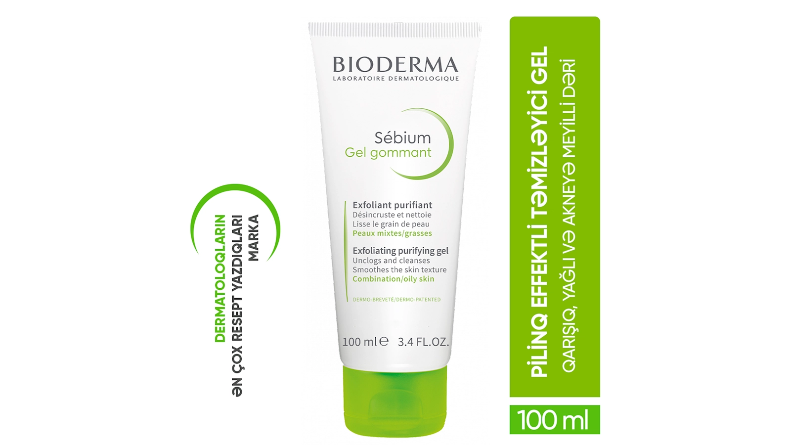 Gel-skrab Bioderma Sebium Exfoliating Purifying Gel mikroqranunalar ilə 100 ml