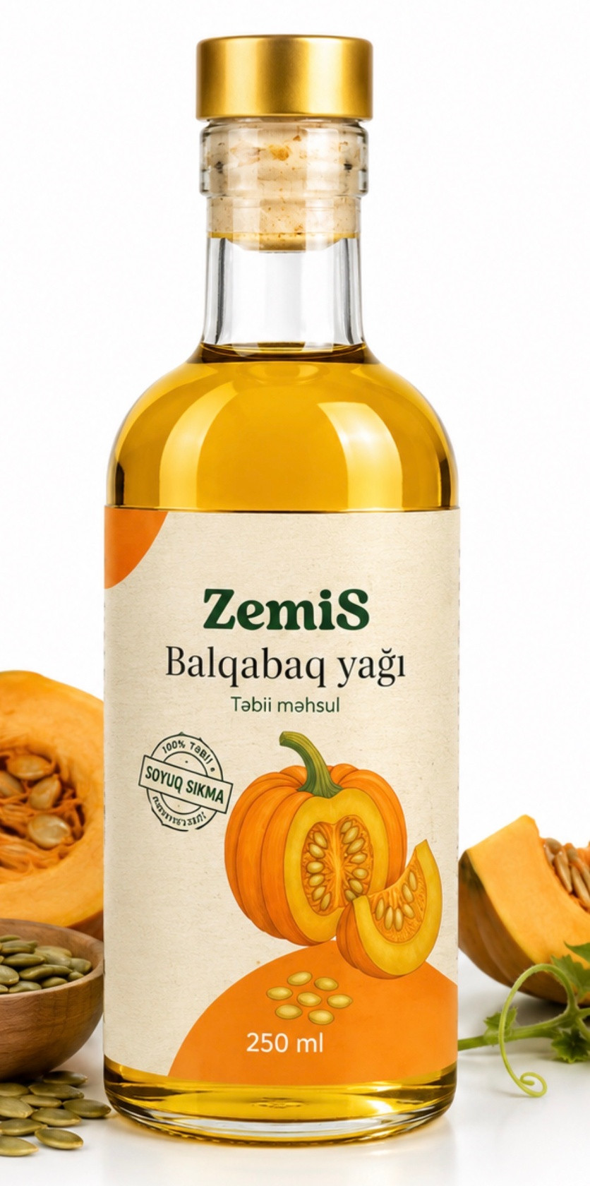 Balqabaq tumu yağı ZemiS, 250 ml