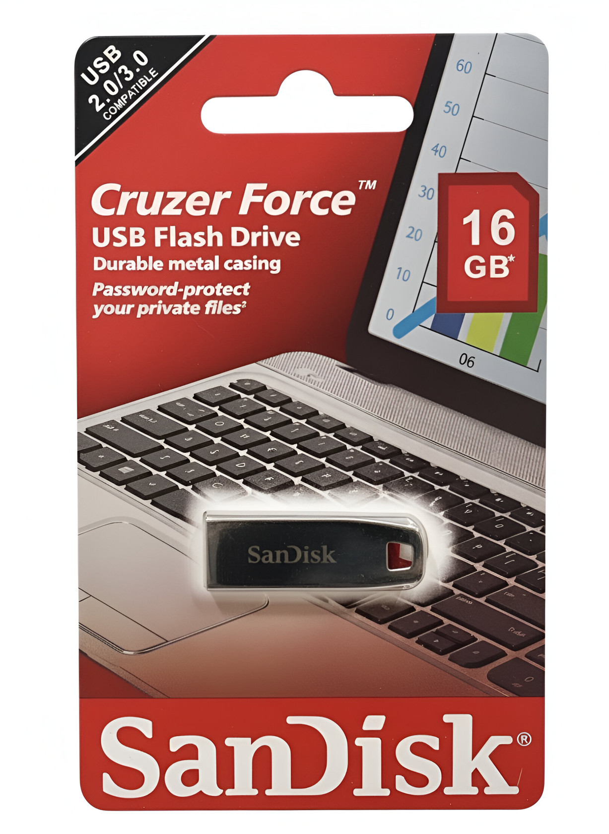 Fləş kart SanDisk Cruzer Force USB, metal casing 16 GB NT1707