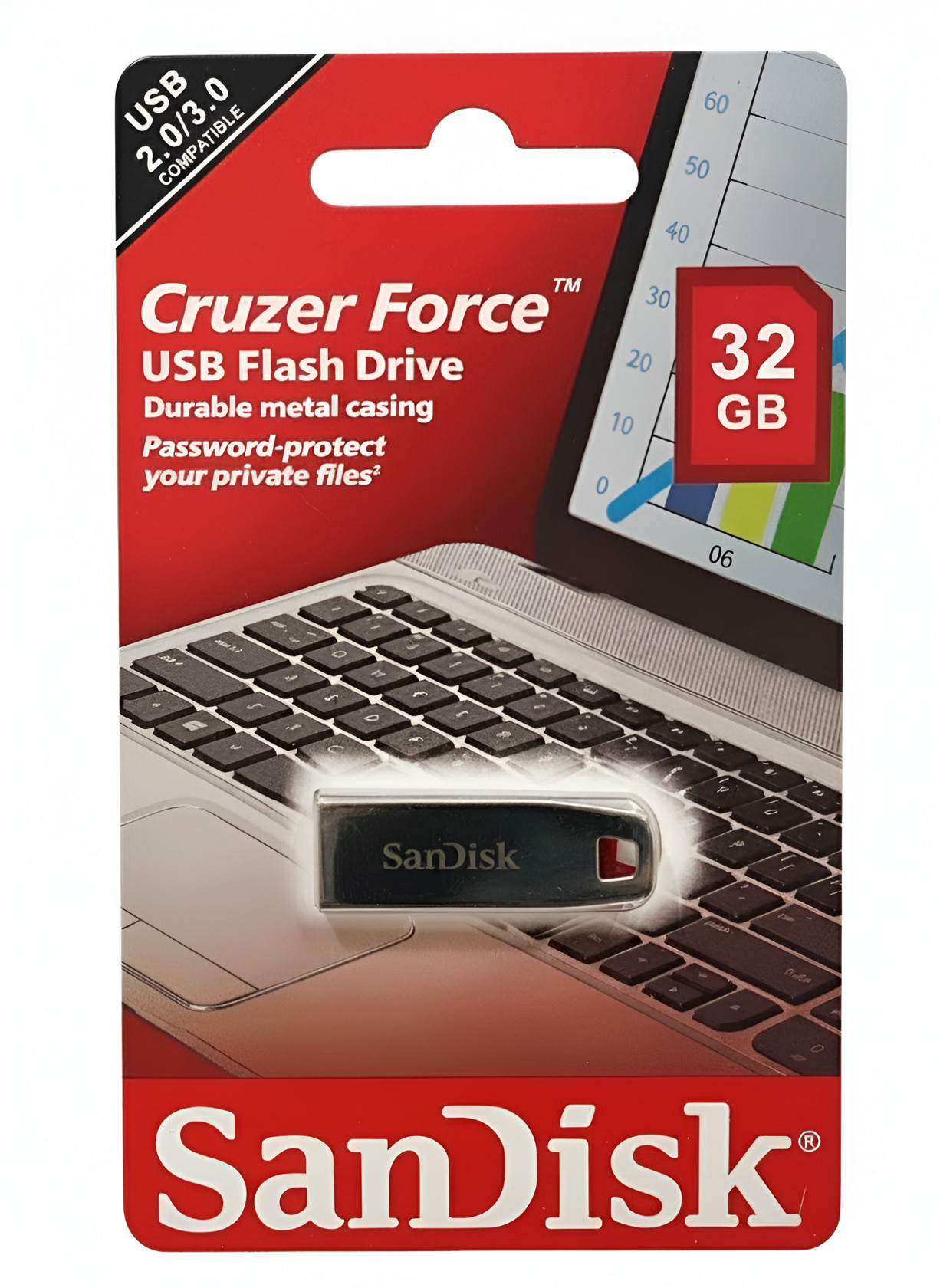 Fləş kart SanDisk Cruzer Force USB, metal casing 32 GB NT1707