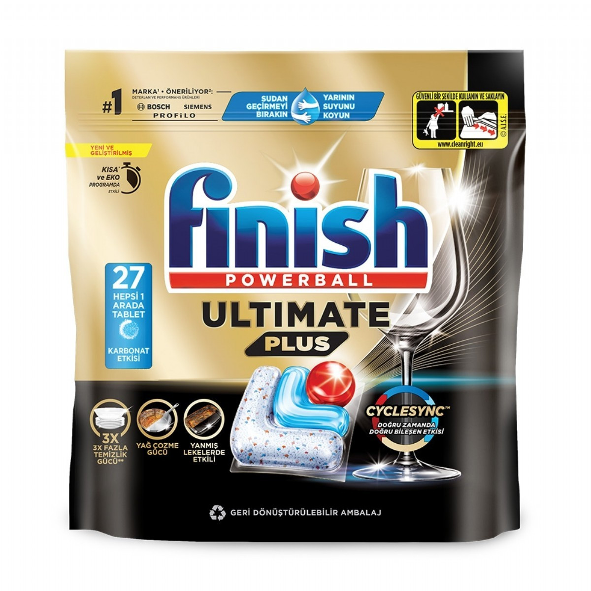 Kapsullar qabyuyan maşın üçün Finish Ultimate Plus, 27 əd