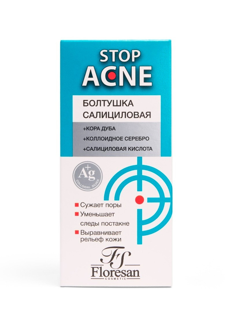 Losyon üz üçün Floresan Cosmetic Болтушка Салициловая Stop Acne F365, 30 ml