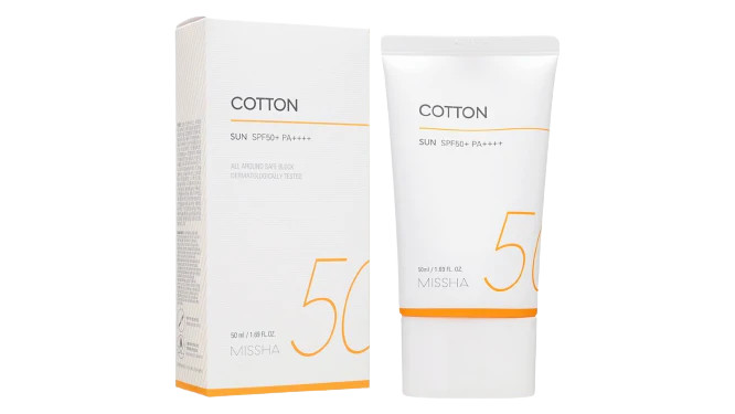 Günəşdən qoruyucu krem Missha Cotton Sun SPF50, 50 ml