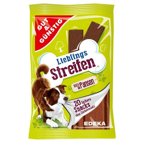 İtlər üçün məzə Gut & Günstig Lieblings Streifen Reich an Pansen, 20 əd