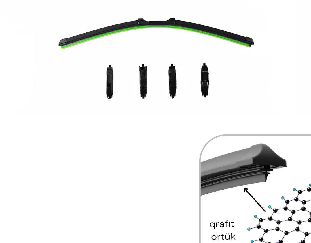 Avtomobil üçün universal şüşə silən, 650 mm