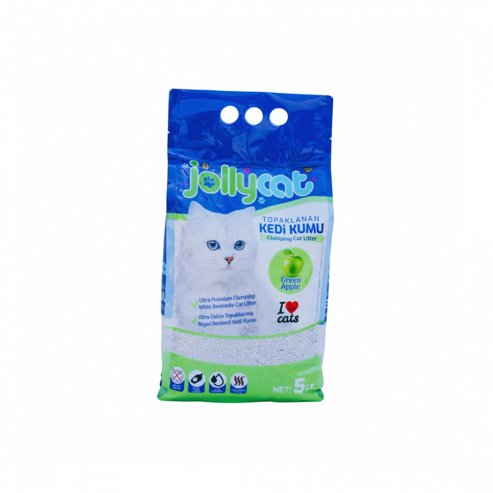 Pişik tualeti üçün doldurucu JollyCat Bentonite Clumping Litter Apple