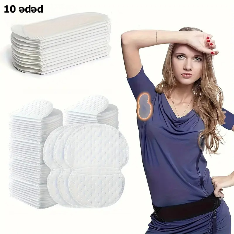 Qoltuqaltı üçün antiperspirant stikerlər, 10 əd
