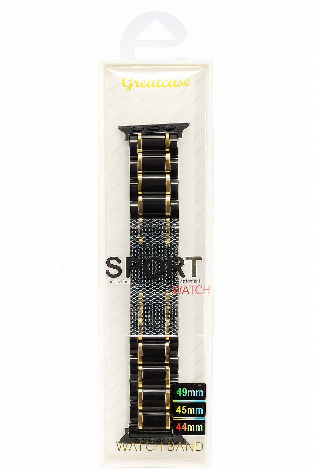 Kəmər No Brand Apple Watch 44/45/49 mm üçün Black/Gold