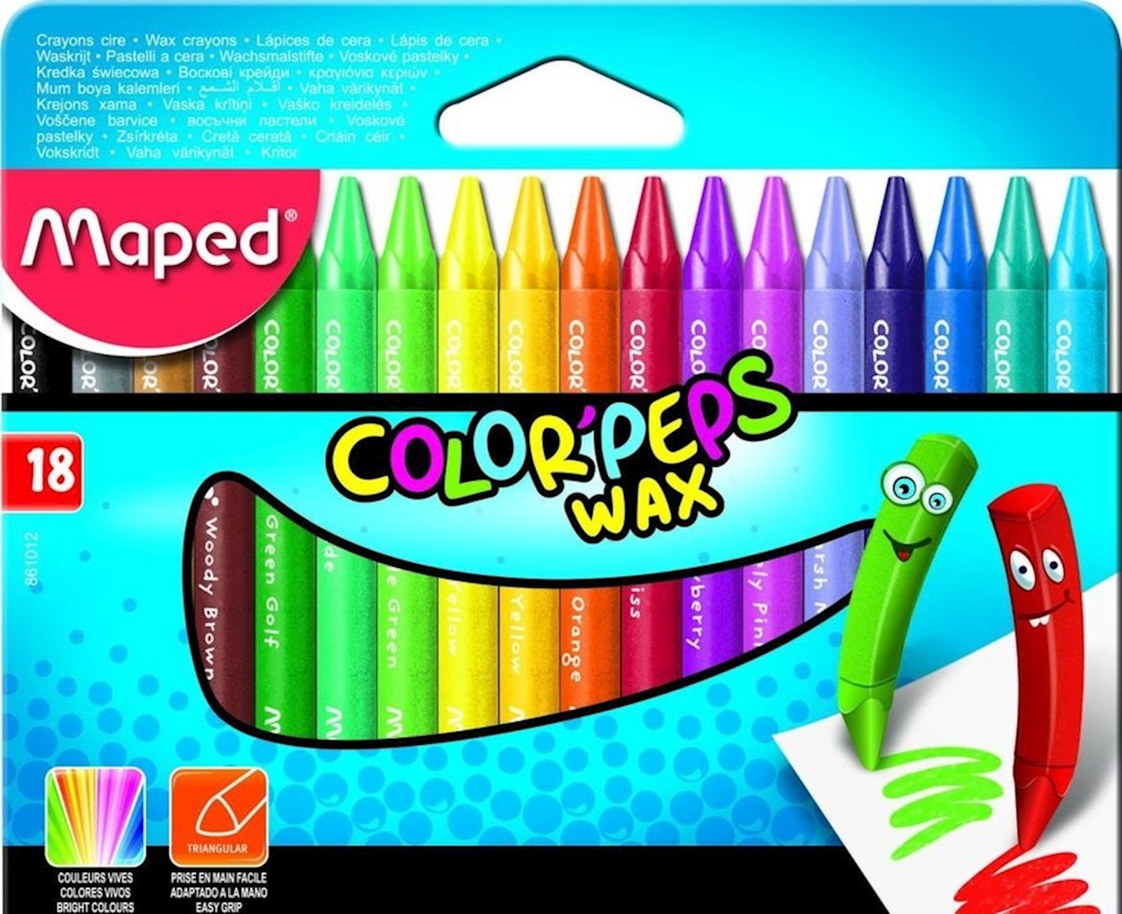 Mul tabaşirlər Maped Color Peps Wax, 18 rəng