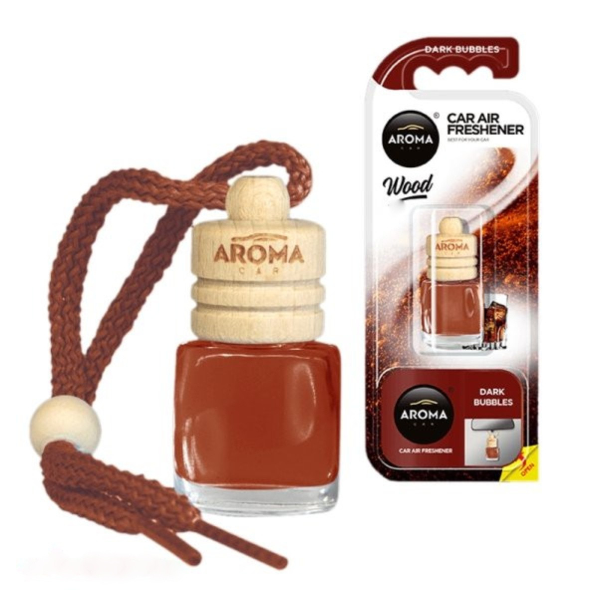Hava təravətləndiricisi Aroma Car Wood Dark Bubbles 6ml