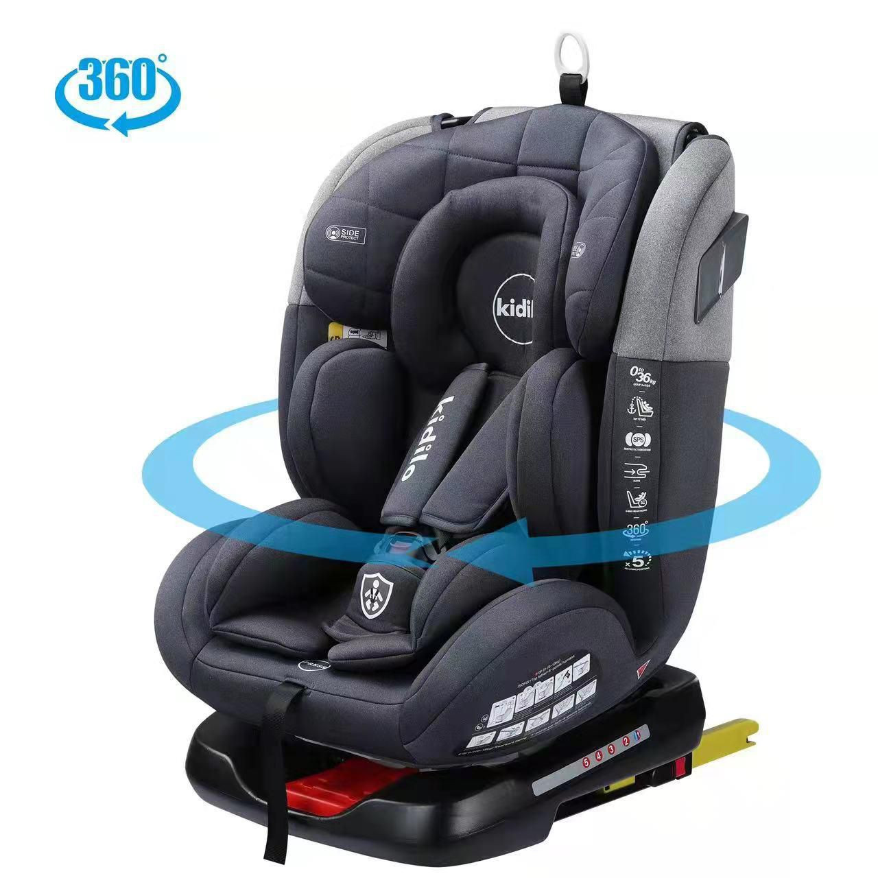 Avtomobil kreslosu uşaqlar üçün Kidilo 308, tünd boz