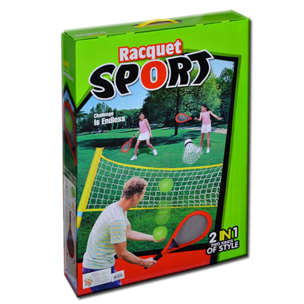 Raketli İdman Seti 2 in 1 Badminton Tennis Topu