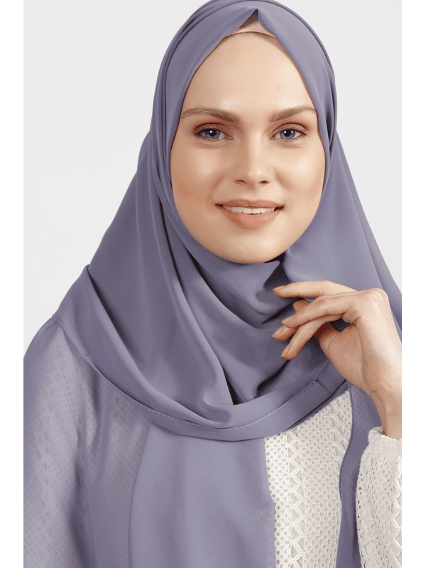 Hicab Differenza 7821, şifon, boz